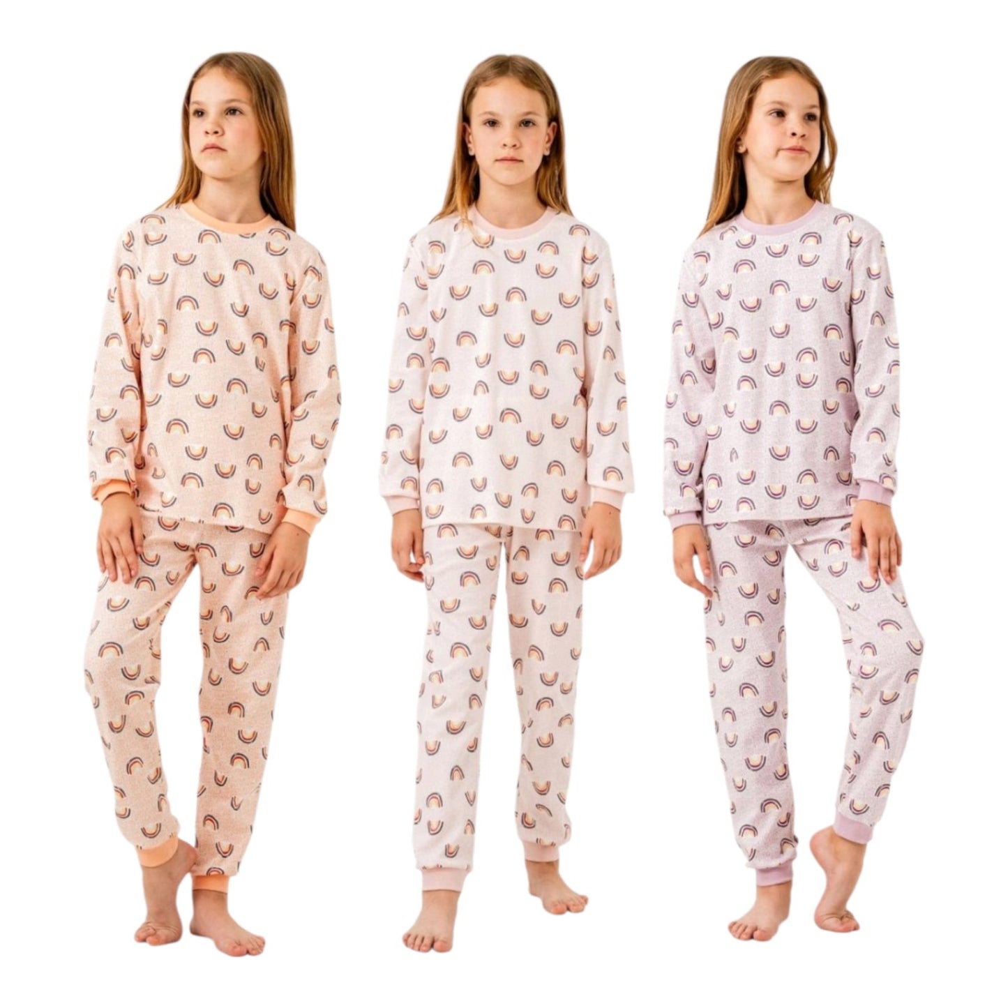 Παιδική Πιτζάμα Κοριτσιού 2 τμχ – Rainbow Print