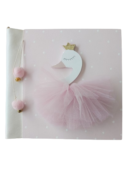 Χειροποίητο φωτογραφικό άλμπουμ Ballerina Swan
