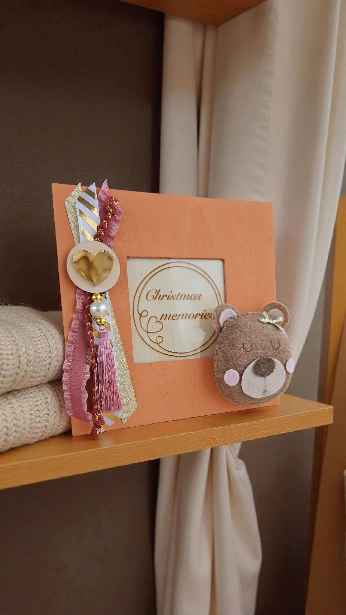 Χειροποίητη παιδική κορνίζα "Christmas Memories"