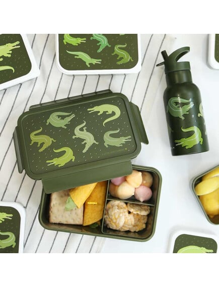 Δοχείο φαγητού Bento με χωρίσματα- 1,2 L- Crocodiles