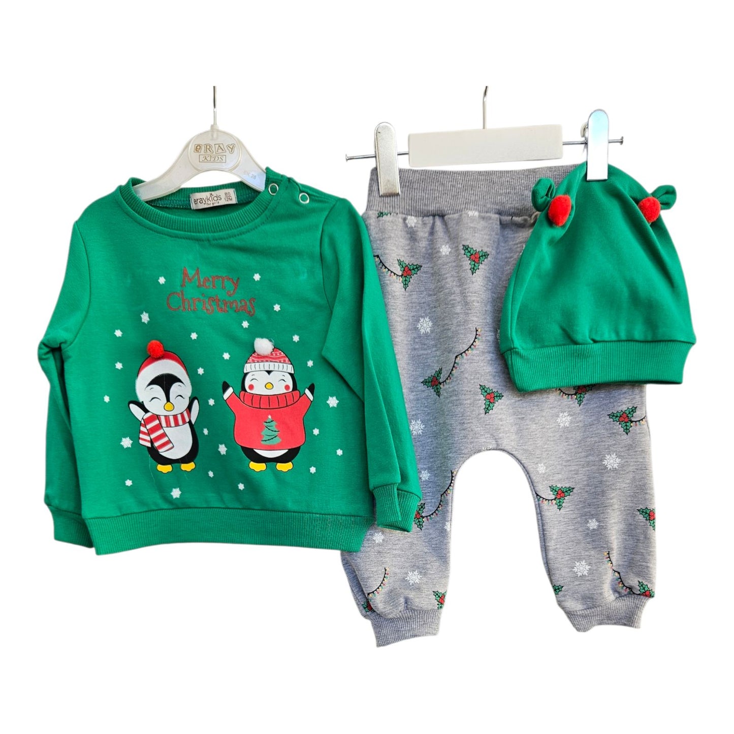 Βρεφικό Χριστουγεννιάτικο Σετ 3 τμχ