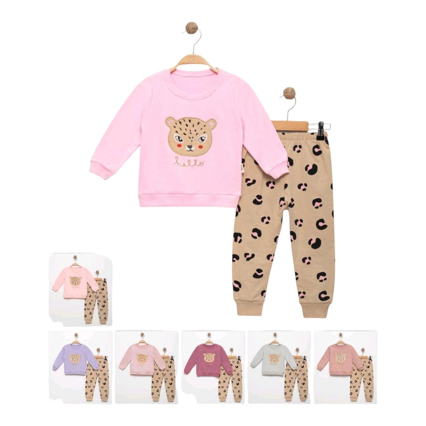 Παιδικό Σετ Κοριτσιού Φόρμα 2 τμχ – Leopard Print