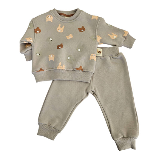 Παιδικό Σετ Κοριτσιού/Αγοριού Φόρμα 2 τμχ – Animal Print