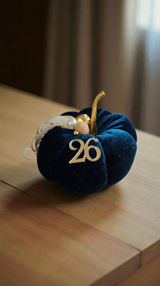 Βελούδινη χειροποίητη κολοκύθα VP2