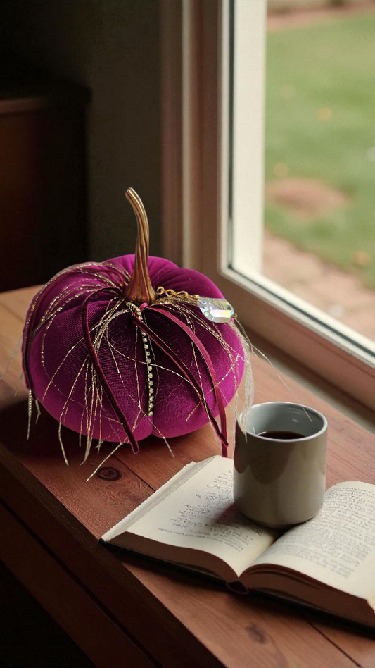 Βελούδινη χειροποίητη κολοκύθα VP3