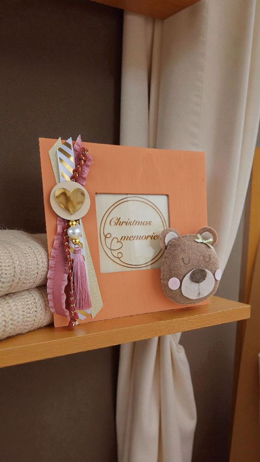 Χειροποίητη παιδική κορνίζα "Christmas Memories"