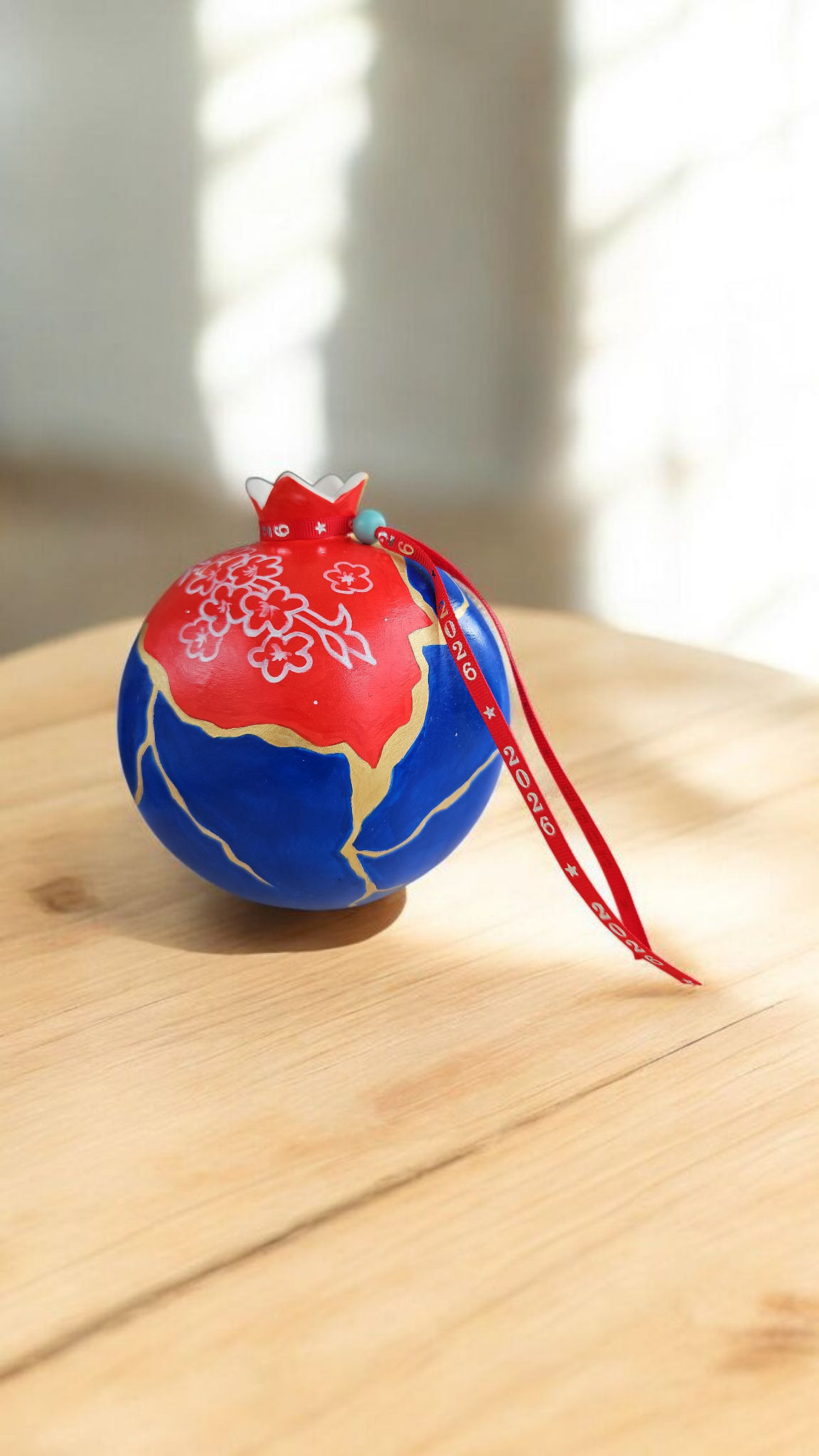 Κεραμικό ρόδι Kintsugi.